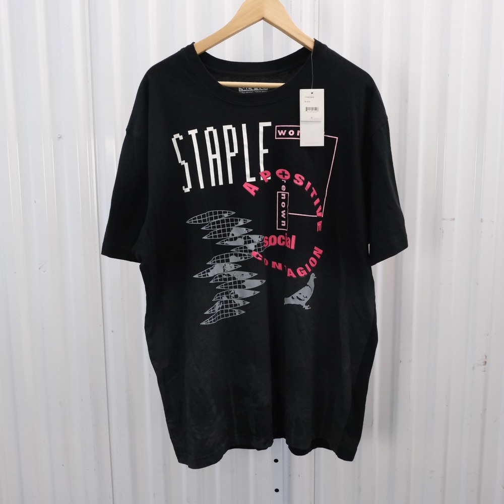 NWT Staple Pigeon World Renown Pigeon Brand Black Graphic T‎ Shirt Mens XL